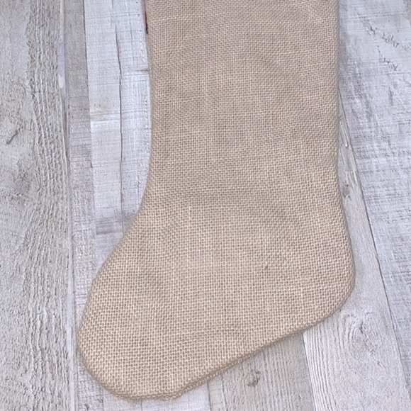Christmas burlap stocking - Picture 4 of 5